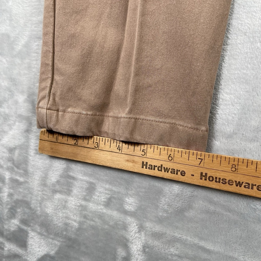 Mugsy Pants men's 34x29 Belmonts Chino Brown Classic Fit Stretch Flat Front - Picture 11 of 15